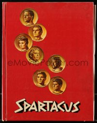 9g1305 SPARTACUS hardcover souvenir program book 1961 Stanley Kubrick, art of top cast on gold coins!