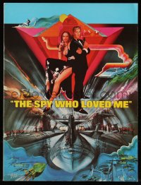 9g1306 SPY WHO LOVED ME souvenir program book 1977 Peak art of Roger Moore as James Bond & Bach!