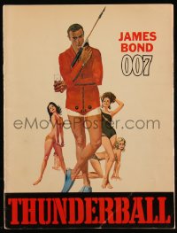9g1316 THUNDERBALL souvenir program book 1965 Sean Connery as James Bond, cool images from the movie!