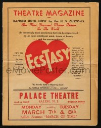 9g0466 ECSTASY promo brochure 1938 from first U.S. release, banned until now by U.S. Customs, rare!
