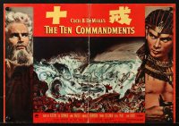 9g0485 TEN COMMANDMENTS Japanese promo brochure 1956 DeMille classic, Charlton Heston & Yul Brynner!