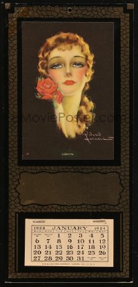 9g0368 RAYMOND WILSON HAMMELL calendar 1924 great head & shoulders art portrait of Loretta!