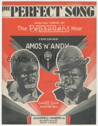 9g0336 AMOS 'n' ANDY radio sheet music 1936 The Perfect Song, musical theme of the Pepsodent Hour!