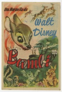 9g1333 BAMBI Spanish herald 1950 Disney cartoon classic, different art with Thumper & Flower!