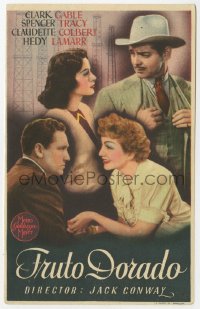 9g1335 BOOM TOWN Spanish herald 1944 Clark Gable, Spencer Tracy, Claudette Colbert, Hedy Lamarr