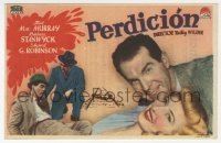 9g1343 DOUBLE INDEMNITY Spanish herald 1947 Billy Wilder, Barbara Stanwyck, MacMurray, different!
