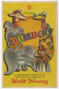 9g1344 DUMBO Spanish herald 1944 different colorful art from Walt Disney circus elephant classic!