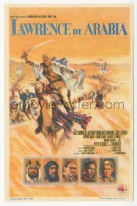 9g1358 LAWRENCE OF ARABIA Spanish herald 1964 David Lean classic, art of Peter O'Toole on camel!