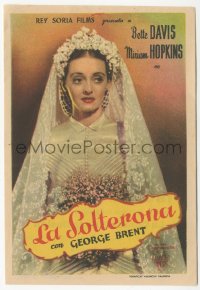9g1377 OLD MAID Spanish herald 1943 different image of bride Bette Davis in wedding dress!