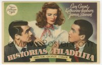 9g1380 PHILADELPHIA STORY 1pg Spanish herald 1944 Katharine Hepburn, Cary Grant & James Stewart!