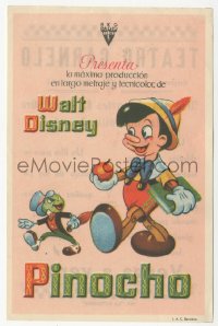 9g1381 PINOCCHIO Spanish herald 1944 Disney classic cartoon about wooden boy who wants to be real!