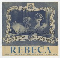 9g1384 REBECCA 4pg Spanish herald 1942 Alfred Hitchcock, Laurence Olivier & Joan Fontaine, different!