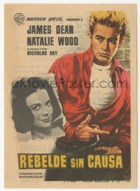 9g1385 REBEL WITHOUT A CAUSE Spanish herald 1964 different MCP art of James Dean, Natalie Wood!