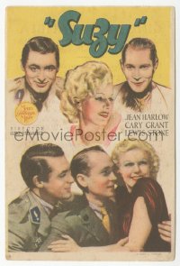 9g1390 SUZY Spanish herald 1936 sexy Jean Harlow between Cary Grant & Franchot Tone, different!