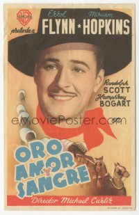 9g1395 VIRGINIA CITY Spanish herald 1943 different image of Errol Flynn, directed by Michael Curtiz!