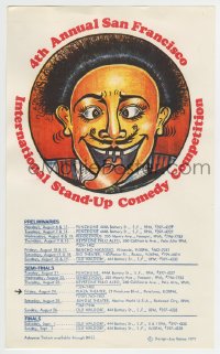 9g0310 4TH ANNUAL SAN FRANCISCO INTERNATIONAL STAND-UP COMEDY COMPETITION 9x14 special poster 1979