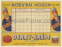 9g0261 DERBY CREME 8x11 Czech advertising poster 1940s great art of shoe polish!