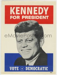 9g0116 KENNEDY FOR PRESIDENT 9x12 political campaign 1960 vote democratic to elect John F. Kennedy!