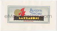 9g0495 LAZZARONI linen 4x10 Italian advertising poster 1933 cool deco art for Biscotti Speciali!