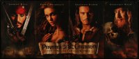 9g0316 PIRATES OF THE CARIBBEAN 2-sided 21x50 special poster 2003 Curse of the Black Pearl!