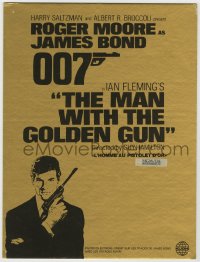 9g0254 MAN WITH THE GOLDEN GUN heavy stock 10x13 Swiss poster 1974 art of Roger Moore as James Bond!