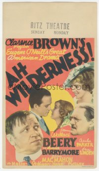 9g0005 AH WILDERNESS mini WC 1935 Wallace Beery, Lionel Barrymore, Eugene O'Neill's American drama!