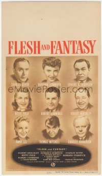 9g0014 FLESH & FANTASY mini WC 1943 Edward G. Robinson, Barbara Stanwyck & 7 others, ultra rare!
