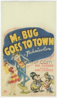 9g0026 MR. BUG GOES TO TOWN mini WC 1941 Dave Fleischer, different cartoon insect art, ultra rare!