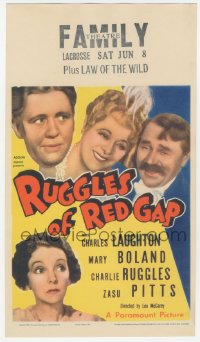 9g0030 RUGGLES OF RED GAP mini WC 1935 Charles Laughton, Mary Boland, Charlie & Zasu Pitts, rare!