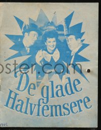 9g0275 NAUGHTY NINETIES Danish program 1952 different images of Bud Abbott & Lou Costello!