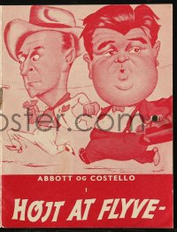 9g0276 NOOSE HANGS HIGH Danish program 1951 different images & art of Bud Abbott & Lou Costello!
