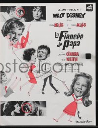 9g0802 PARENT TRAP French pressbook 1962 Disney, Hayley Mills as separated identical twins, rare!
