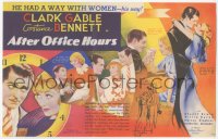 9g0319 AFTER OFFICE HOURS herald 1935 Clark Gable had his way with pretty Constance Bennett!