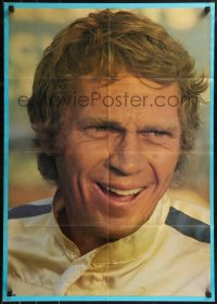 9g0762 STEVE McQUEEN English promo magazine 1960s full-color 23x33 poster of him in racing suit!