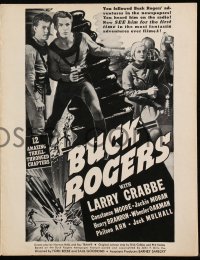 9g0846 BUCK ROGERS pressbook R1940s Buster Crabbe, classic Universal sci-fi serial!