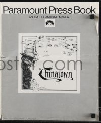 9g0852 CHINATOWN pressbook 1974 art of Jack Nicholson & Faye Dunaway by Jim Pearsall, Roman Polanski
