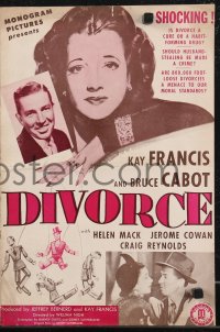 9g0857 DIVORCE pressbook 1945 Kay Francis with puppet grooms, Bruce Cabot, Helen Mack!