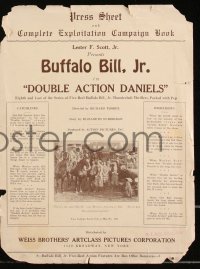 9g0859 DOUBLE ACTION DANIELS pressbook 1925 Jay Wilsey as Buffalo Bill Jr., ultra rare!