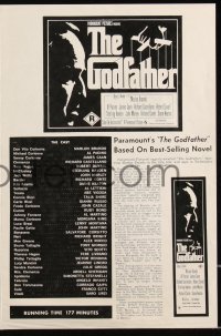 9g0816 GODFATHER Australian pressbook 1972 Marlon Brando, Al Pacino, Francis Ford Coppola classic!
