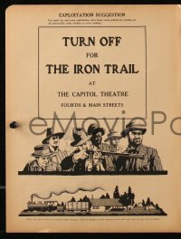 9g0881 IRON TRAIL pressbook 1921 from Rex Beach novel, about the first trans-Alaska railroad, rare!