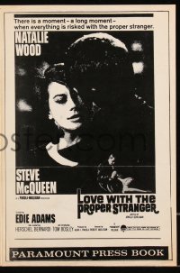 9g0818 LOVE WITH THE PROPER STRANGER Australian pressbook 1964 Natalie Wood & Steve McQueen, rare!