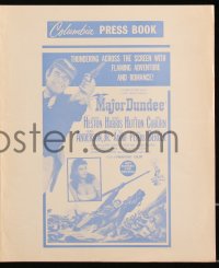 9g0819 MAJOR DUNDEE Australian pressbook 1965 Sam Peckinpah, Charlton Heston, Civil War, rare!