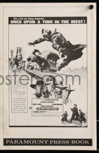 9g0822 ONCE UPON A TIME IN THE WEST Australian pressbook 1970 Leone, Cardinale, Fonda, Bronson, rare!