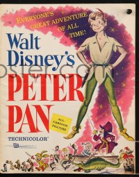 9g0896 PETER PAN pressbook R1958 Walt Disney animated cartoon fantasy classic!