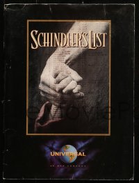 9g0449 SCHINDLER'S LIST presskit 1993 Steven Spielberg, includes issue of The Hollywood Reporter!