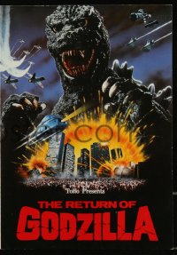9g0468 GODZILLA 1985 export Japanese promo brochure 1984 The Return of Godzilla, Noriyoshi Ohrai art!