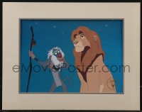 9g0167 LION KING 11x14 commemorative lithograph 1995 Walt Disney color lithograph of Simba & Rafiki!
