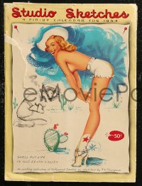 9g0370 T.N. THOMPSON calendar 1954 Studio Sketches, super sexy pin-up art for each month!