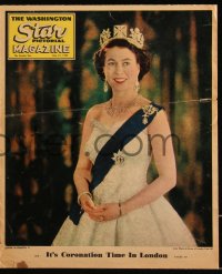 9g0308 WASHINGTON STAR PICTORIAL MAGAZINE magazine page May 31, 1953 coronation of Elizabeth II!