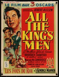9h0476 ALL THE KING'S MEN Belgian 1950 Louisiana Governor Huey Long biography w/Broderick Crawford!